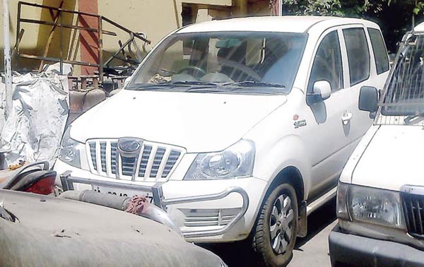 The white Xylo which the six men used to abduct the 19-year-old from Bhandup