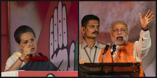 narendra modi and sonia gandhi